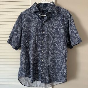 Peter Millar Floral Short Sleeve Button Down Shirt